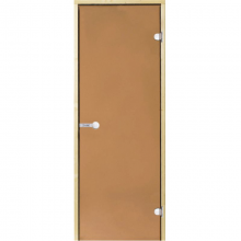 harvia-spb | Стеклянная дверь для сауны Harvia 7/19, коробка сосна, бронза