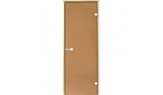 harvia-spb | Стеклянная дверь для сауны Harvia 8/21, коробка сосна, бронза 