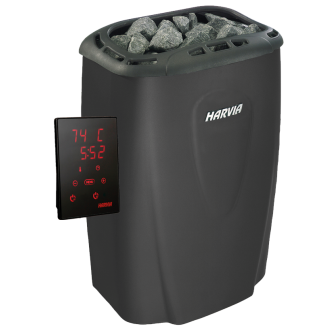 harvia-spb | Электрическая печь Harvia Moderna V45XE Black 4.5 кВт (HVE454XEM) 