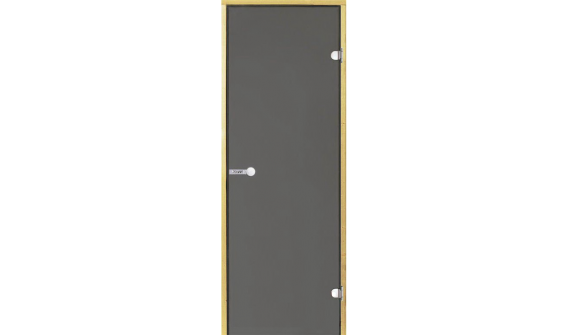 harvia-spb | Стеклянная дверь для сауны Harvia 7/19, коробка сосна, серая 