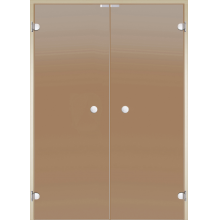 harvia-spb | Стеклянная дверь для сауны Harvia, двойные 13/19 коробка ольха/осина, бронза