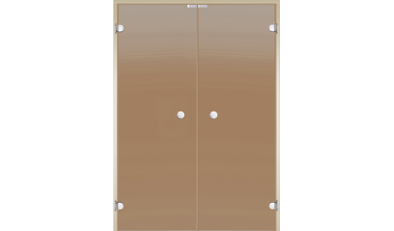harvia-spb | Стеклянная дверь для сауны Harvia, двойные 17/21 коробка ольха/осина, бронза 