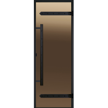 harvia-spb | Стеклянная дверь для сауны Harvia LEGEND 9/19, черная коробка сосна, бронза