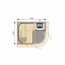 harvia-spb | Сауна HARVIA Rondium 1945 x 1505 артикул S2015KL