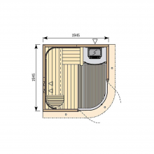 harvia-spb | Сауна HARVIA Rondium 1945 x 1945 артикул S2020KL