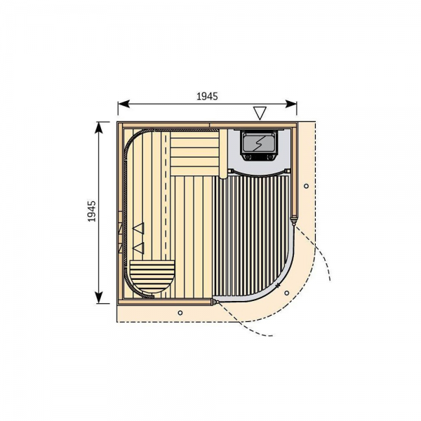 harvia-spb | Сауна HARVIA Rondium 1945 x 1945 артикул S2020KL 