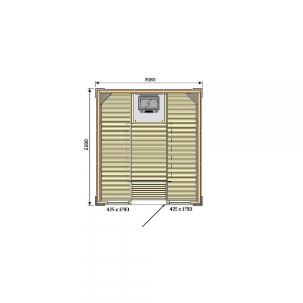 harvia-spb | Сауна HARVIA Rubic 2080 x 2280, артикул S2123RC 