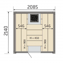 harvia-spb | Сауна HARVIA Solide 2085 x 2140 x 2100 mm, артикул S2122LD