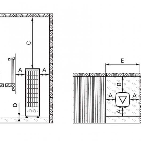 harvia-spb | Электрическая печь Harvia Classic Quatro 6.8 кВт (встроенный пульт) 